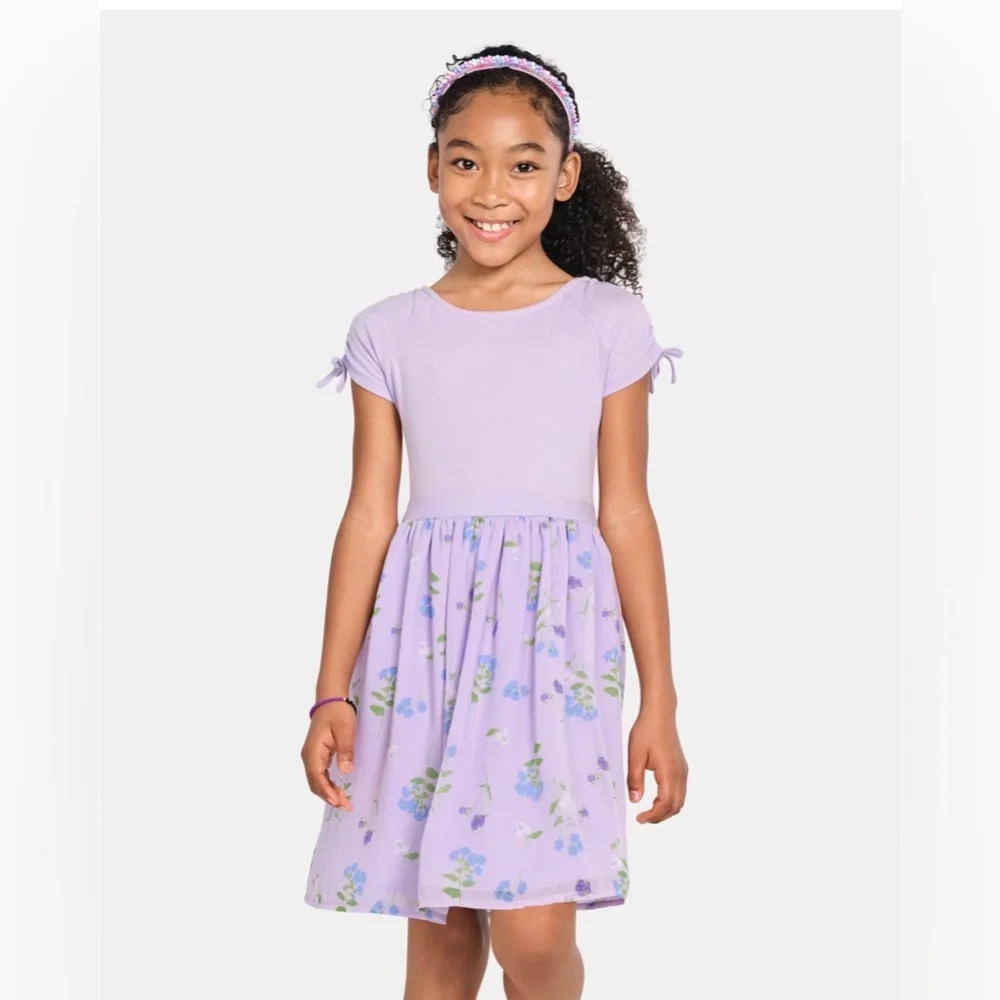 The Children’s Place Girls Floral Fit And Flare Dress Size 14 (XL) - Picture 6 of 7
